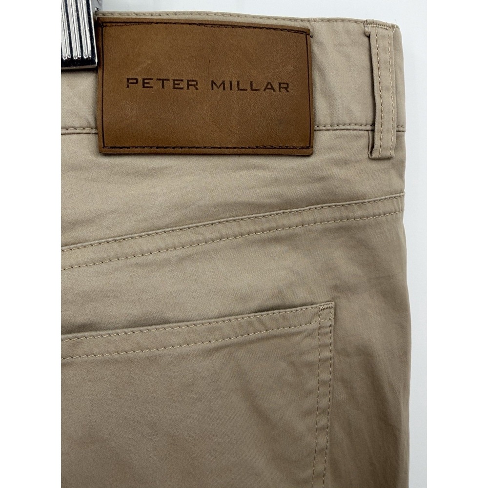 PETER MILLAR COLLECTION Men's 36x32 The Perfect Poplin Five Pocket Flat Front - Picture 4 of 9